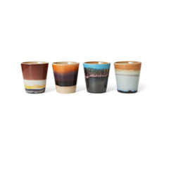 70s ceramics: ristretto mugs, solar (set of 4)