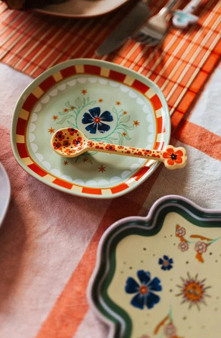 Lepel met Klaprozen - Geel