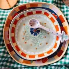 Serveerbord met Bloemen - Groen