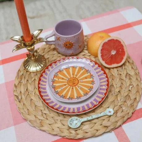 Serveerbord zon met Sterren - Lila