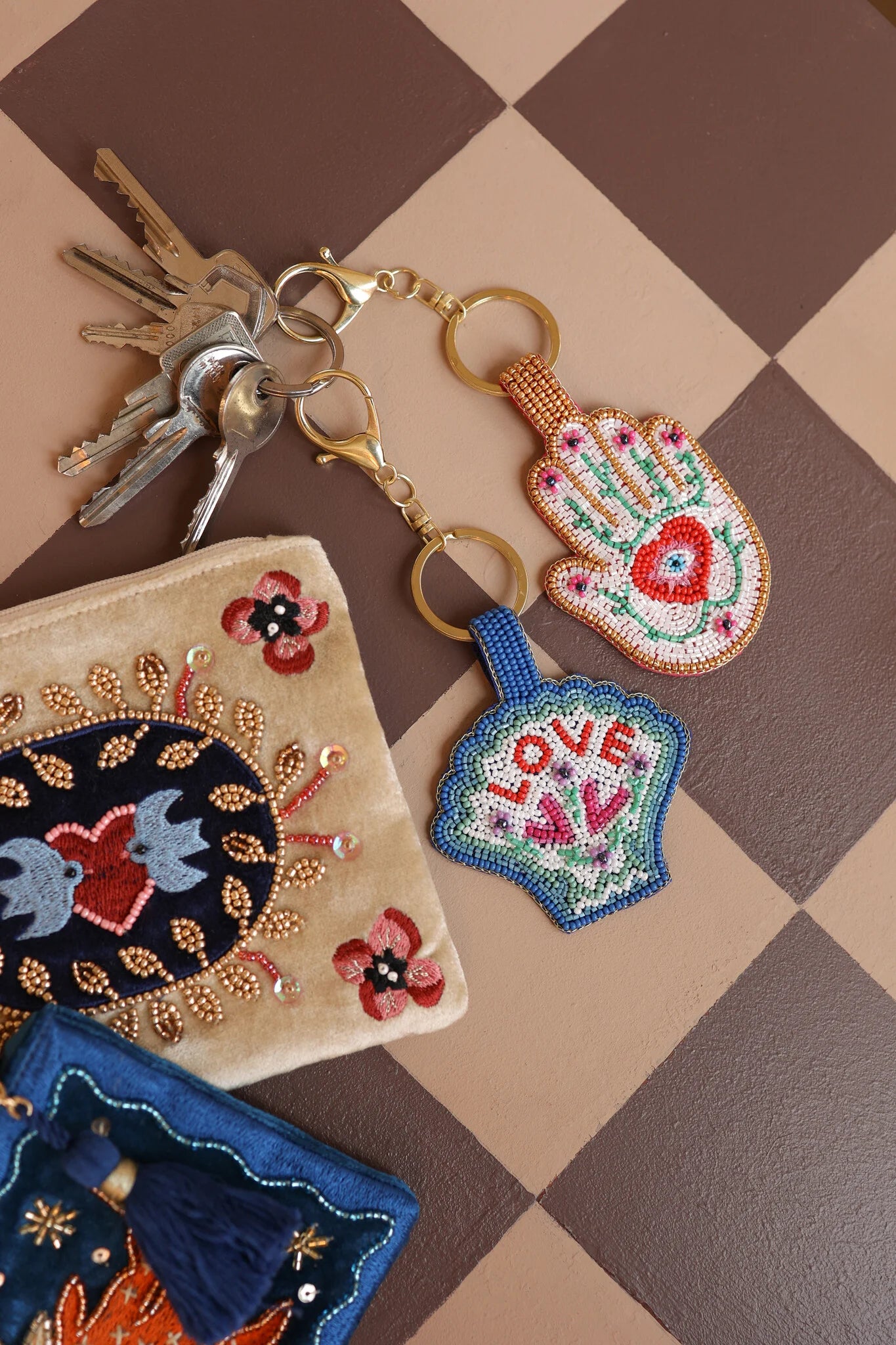 Sleutelhanger met Kraaltjes - Hand