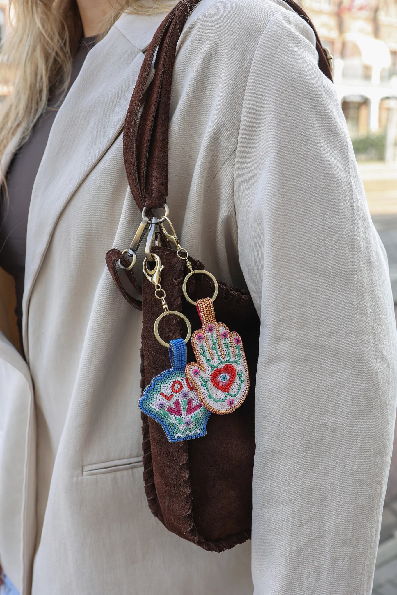 Sleutelhanger met Kraaltjes - Hand