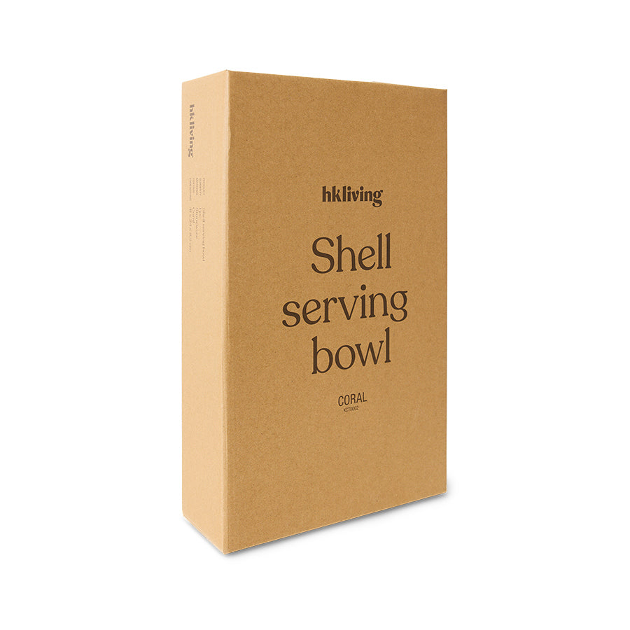 Shell serving bowl coral