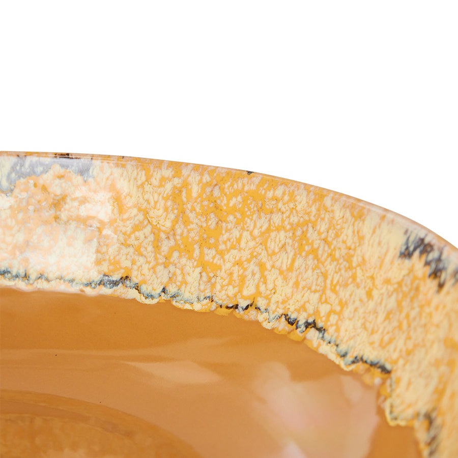 70s ceramics: salad bowl, sunflower