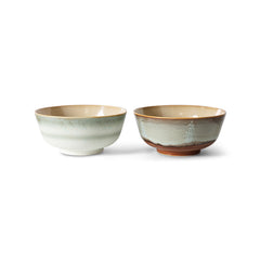 70s ceramics: ramen bowl verge, set of 2