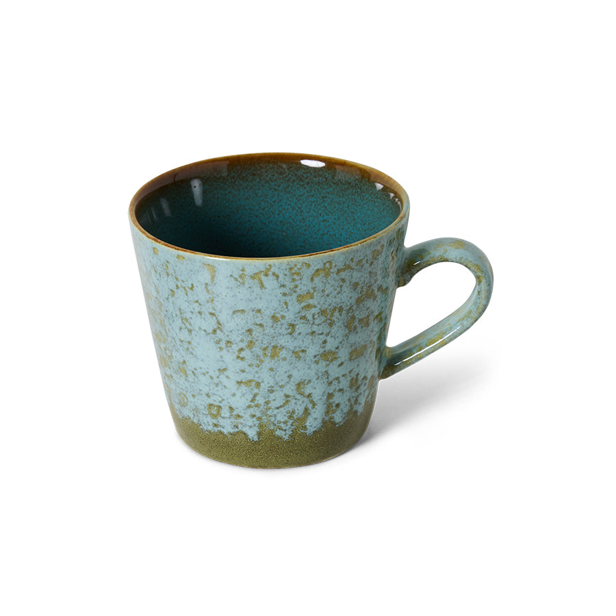 70s ceramics: cappuccino mug verdigris