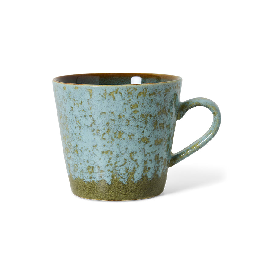 70s ceramics: cappuccino mug verdigris