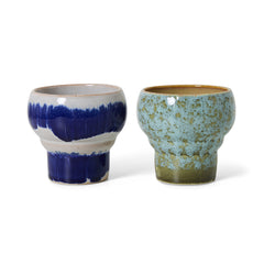 70s ceramics: lungo mugs symbolist, set of 2