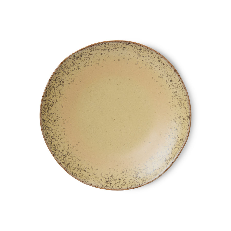 70s ceramics: dinner plates grit, set of 2