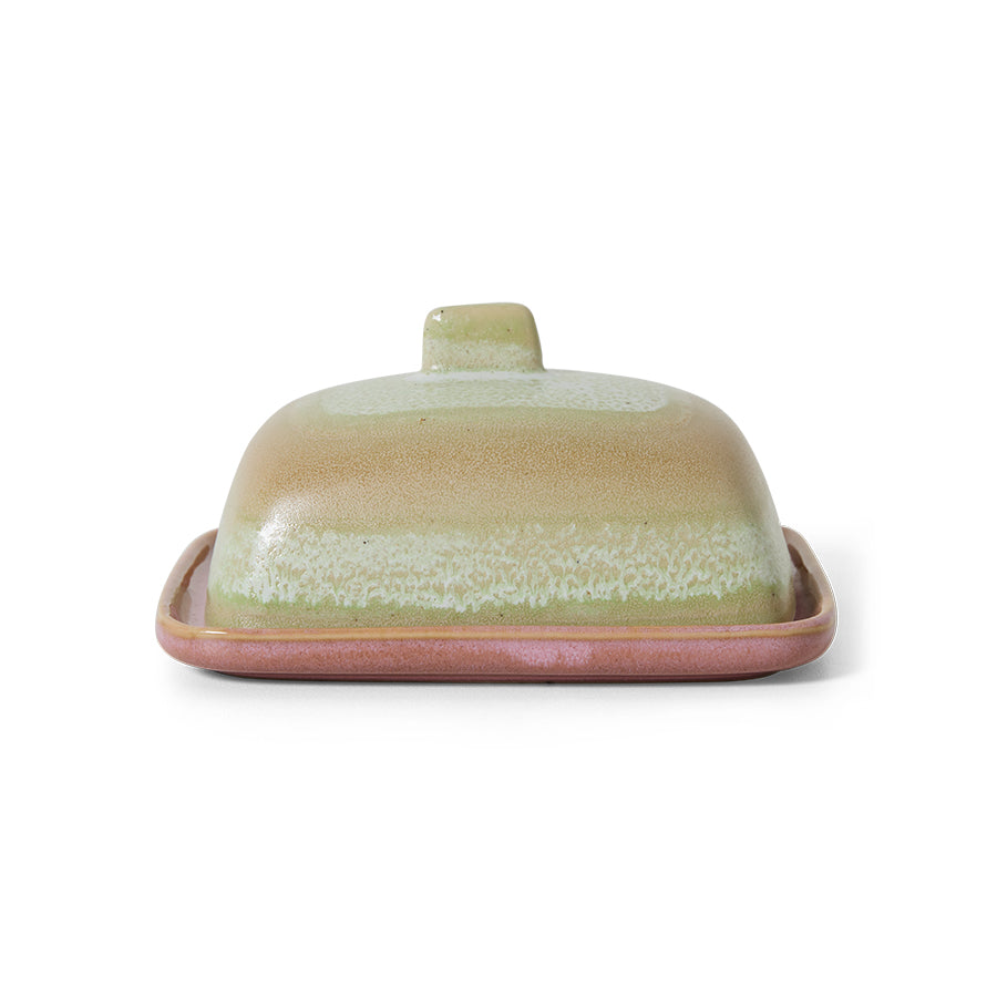 70s ceramics: butter dish skyline