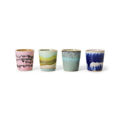 70s ceramics: egg cups vibrance, set of 4