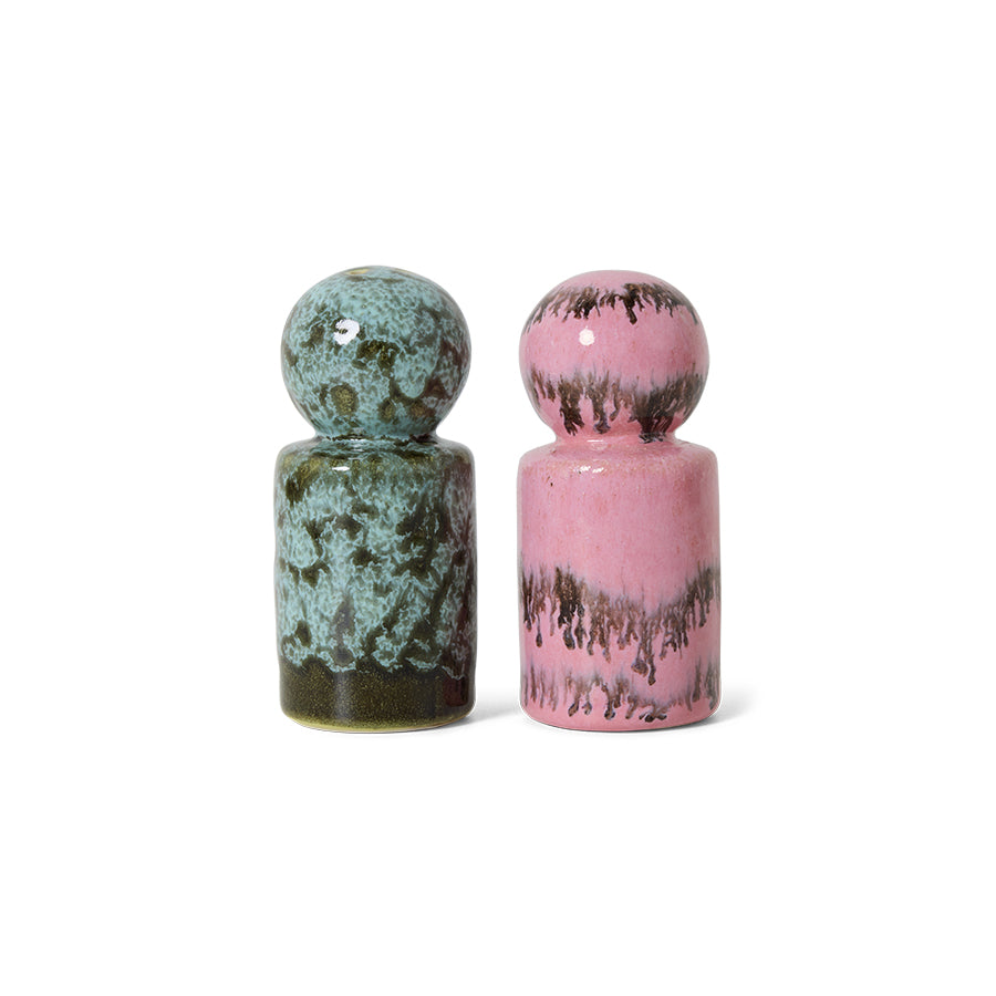 70s ceramics: pepper & salt baroque