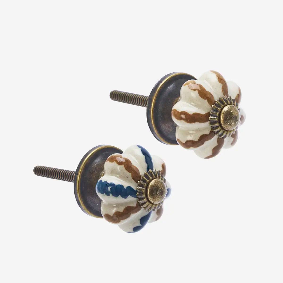 HAND-PAINTED STONEWARE DOORKNOB - 35