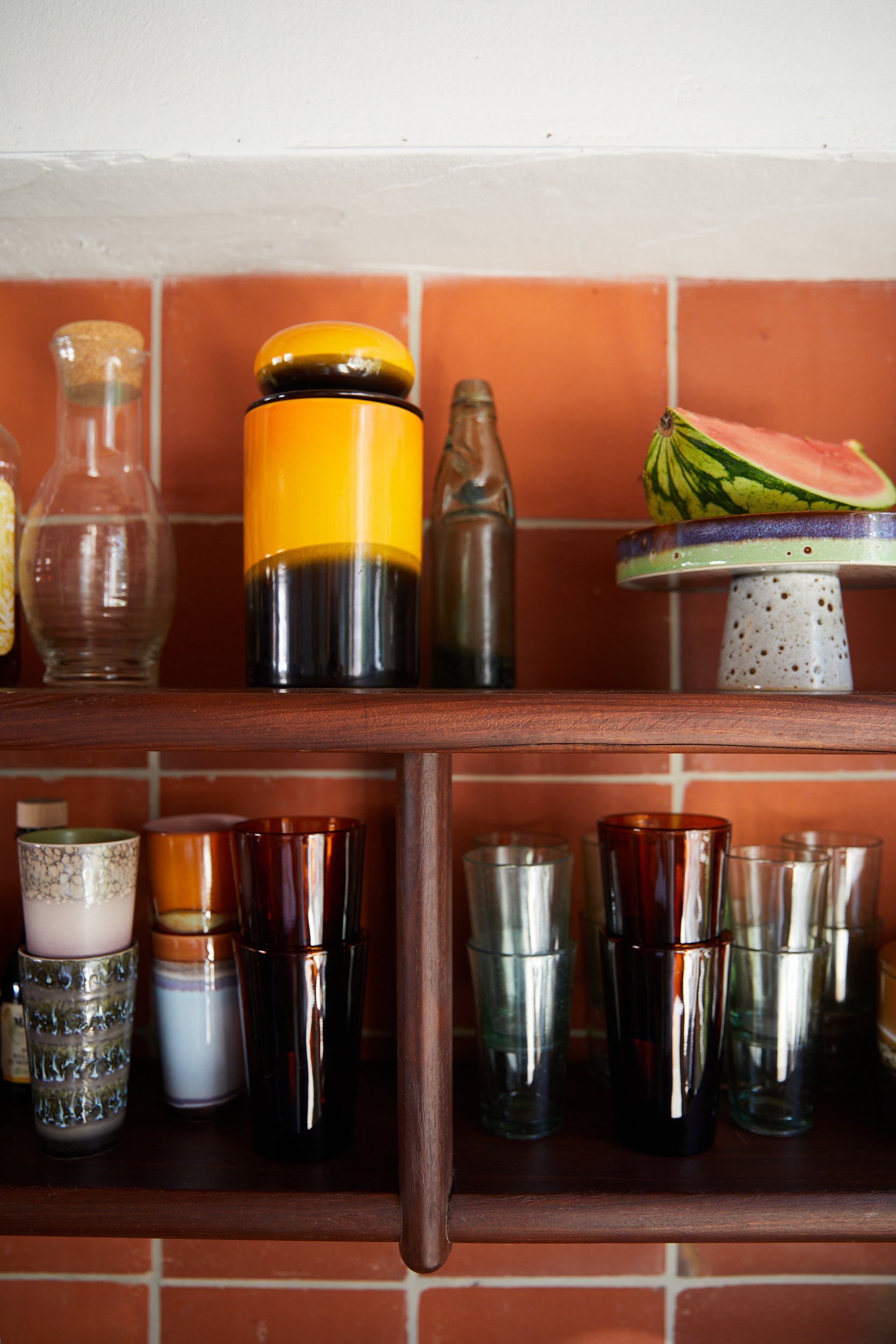 70s ceramics: storage jar, sunshine