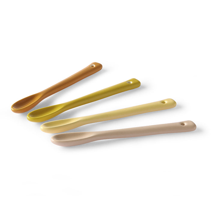 bold & basic ceramics: tea spoons, natural (set of 4)