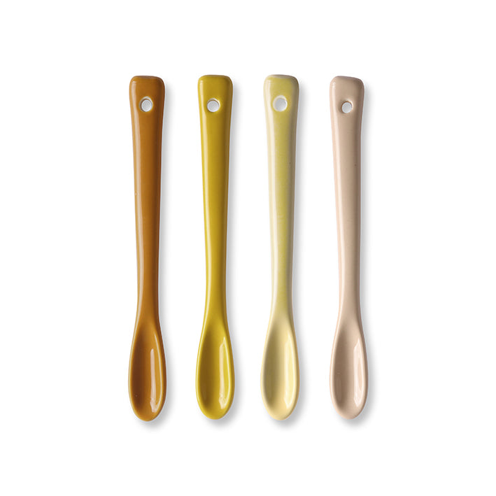 bold & basic ceramics: tea spoons, natural (set of 4)