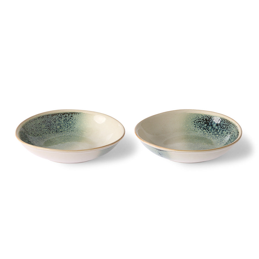 70s ceramics: curry bowls, mist (set of 2)