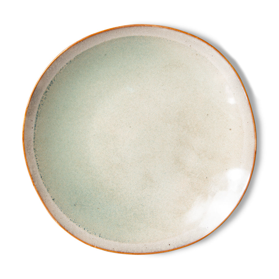 70s ceramics: side plates, mist (set of 2)
