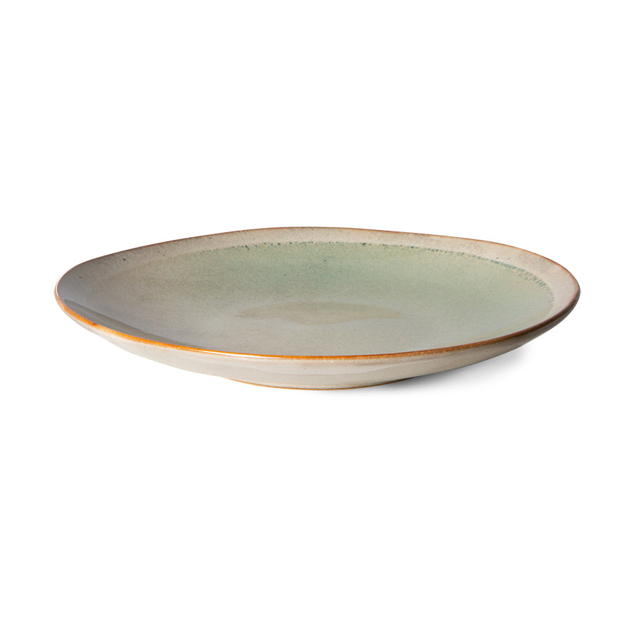 70s ceramics: side plates, mist (set of 2)