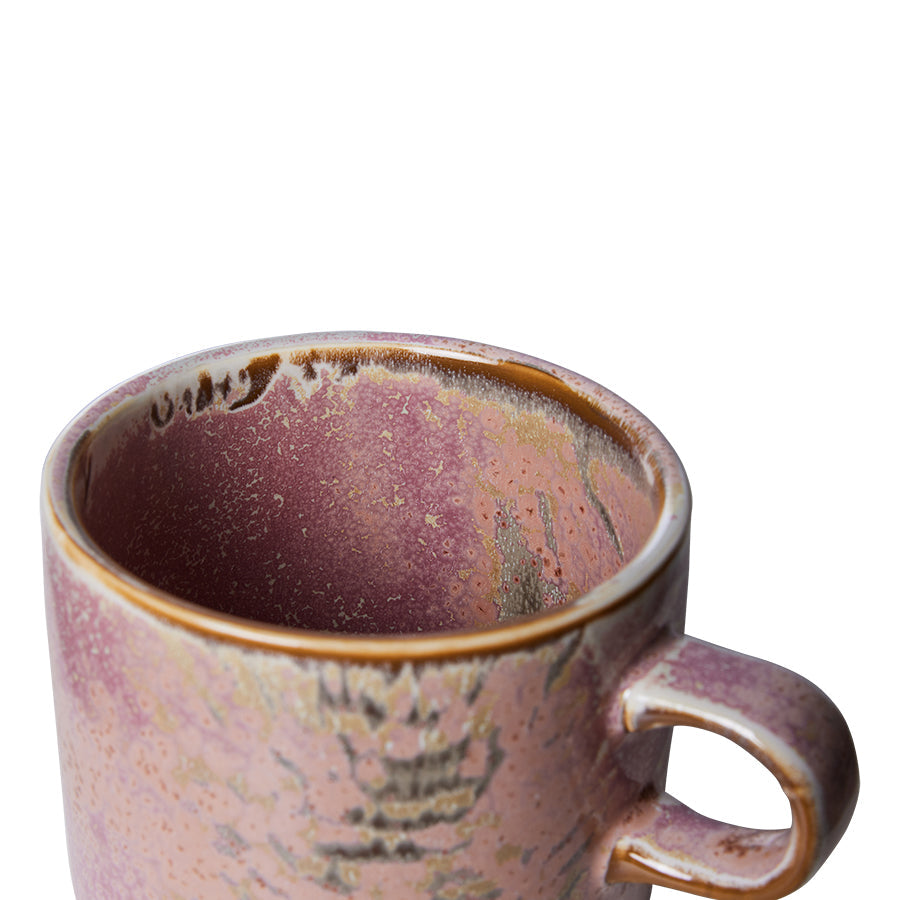 Chef ceramics: cup and saucer, rustic pink
