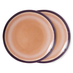 70s ceramics: dinner plates, bedrock (set of 2)