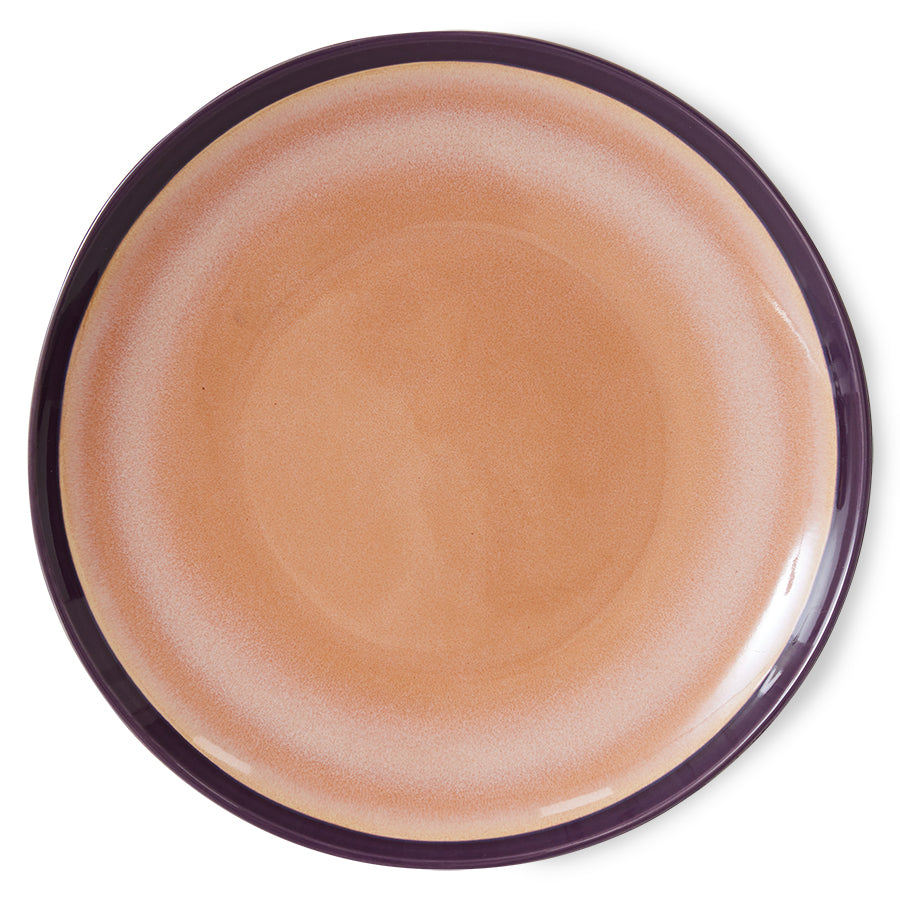 70s ceramics: dinner plates, bedrock (set of 2)