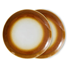 70s ceramics: dinner plates, supernova (set of 2)
