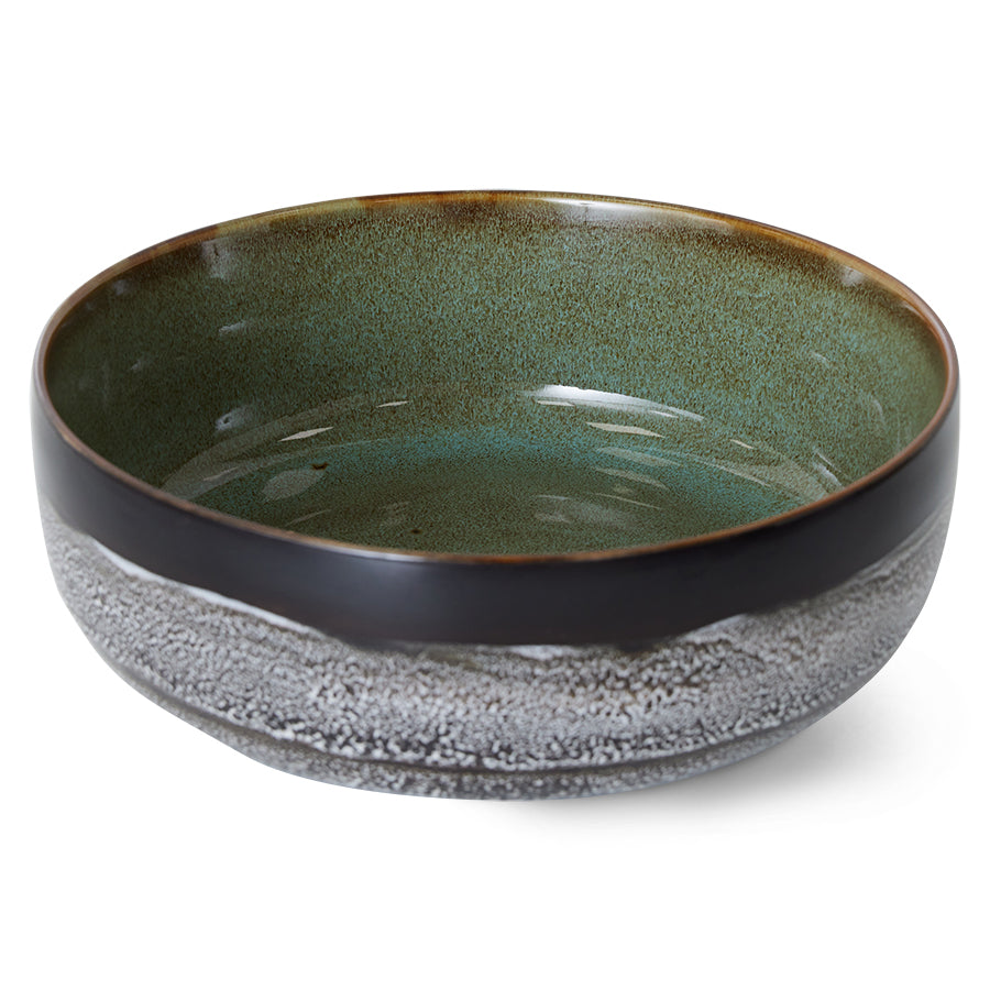 70s ceramics: salad bowl, rock on