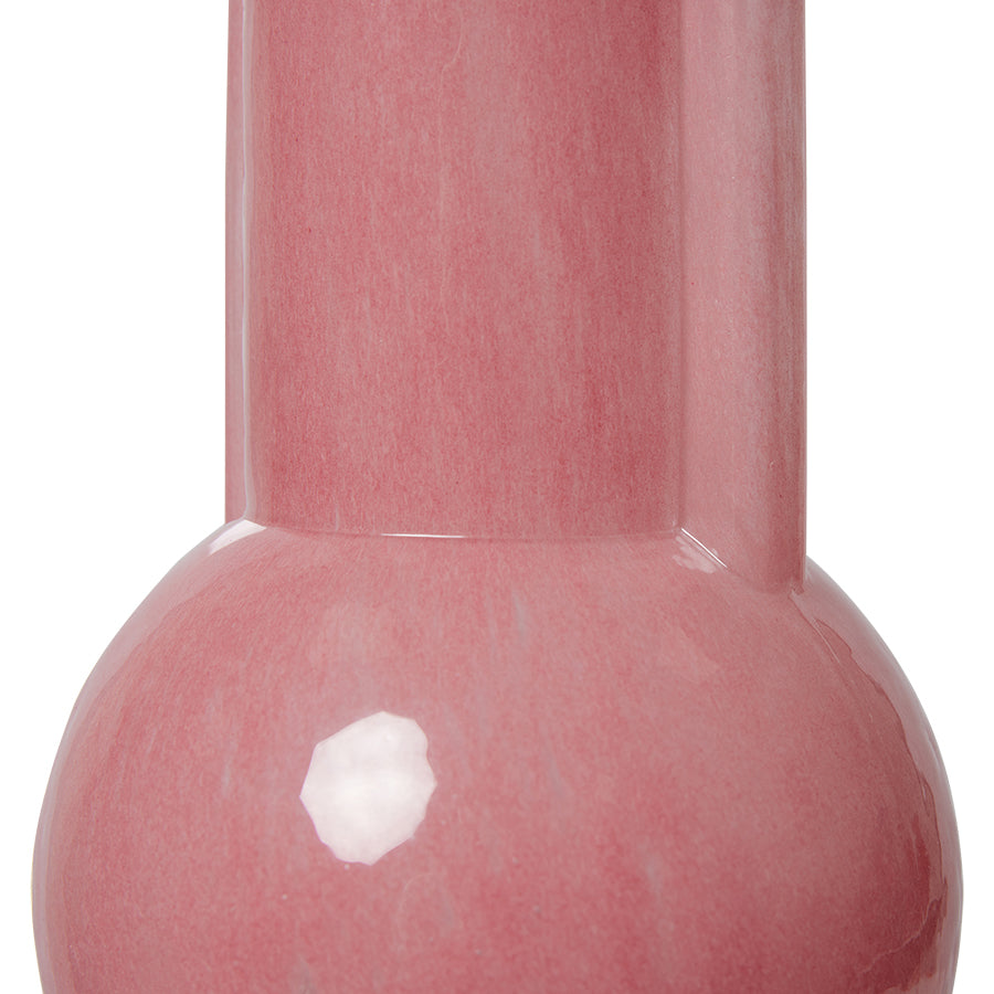 Glass vase flamingo pink