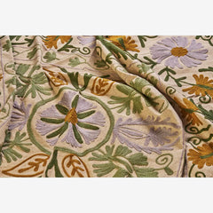 SUZANI EMBROIDERED COTTON THROW