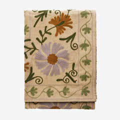 SUZANI EMBROIDERED COTTON THROW