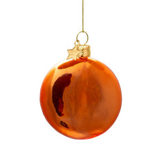 Ornament glass orange smiley H7.5cm