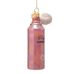 Ornament glass pink oil hairspray H12cm
