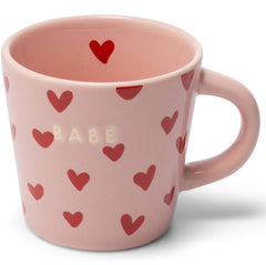 Ceramic espresso cup hearts BABE pink 80ml