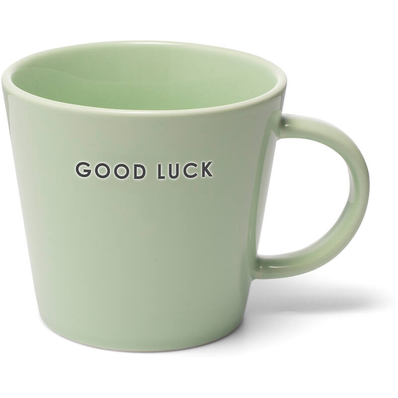 Ceramic cappuccino cup GOOD LUCK light green 250ml