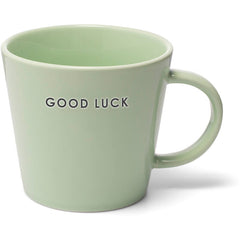 Ceramic cappuccino cup GOOD LUCK light green 250ml