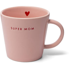 Ceramic tea cup SUPER MOM pink 350ml