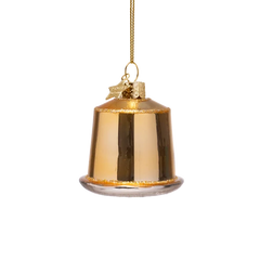 Ornament glass coffee capsule H5.5cm