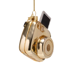 Ornament glass instant photo camera H9.5cm