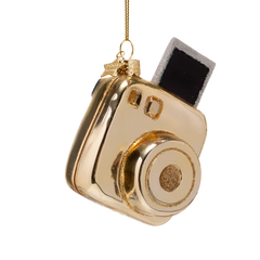 Ornament glass instant photo camera H9.5cm