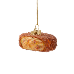 Ornament glass bami schijf H3.5cm
