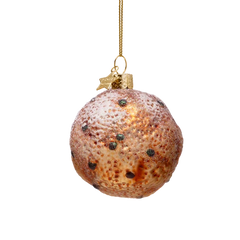 Ornament glass oliebol H7cm