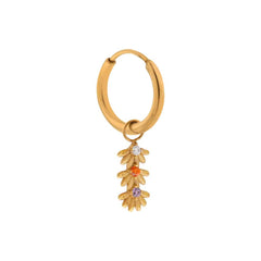 label kiki Triple flower color hoop gold