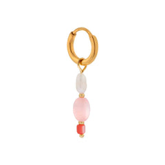 label kiki Pink drop hoop gold