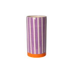 Vaas Strepen Small Paars/Oranje 20xø10 cm