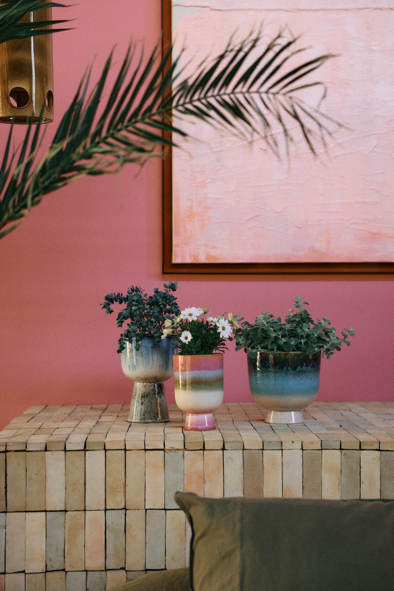HKliving retro flower pot - lagoon