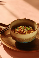 70s ceramics: noodle bowl azure