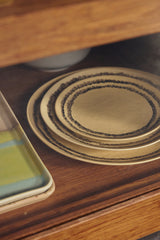 70s ceramics: side plate vanilla, set of 2