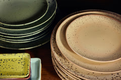 70s ceramics: side plate grit, set of 2