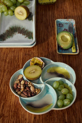 70s ceramics: snack tray glint